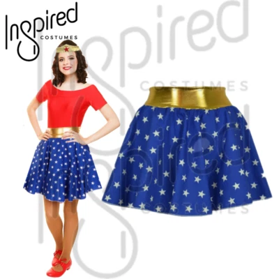 Girls Wonder superhero COSTUME Superhero Skirt Style, Costume, Fancy Dress - Image 1 of 2