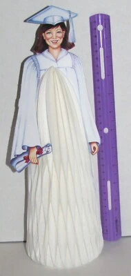 Centro de mesa de panal para graduados femeninos 1/paquete, 13 pulgadas, #55743, Beistle Vintage '90 Foto 1 de 4