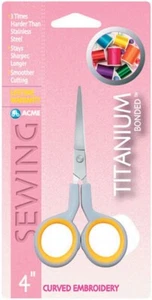 Acme 13865 Titanium Curved Embroidery Scissors 4"- - Picture 1 of 1
