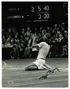Bjorn Borg Signed 1978 Wimbledon vs. Jimmy Connors 11x14 Photo PSA AN64232 - Picture 1 of 4