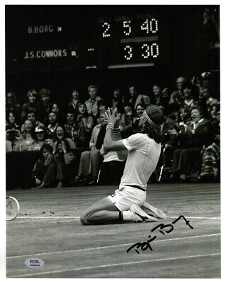 Bjorn Borg Signed 11x14 Photo (1978 Wimbledon vs. Jimmy Connors) PSA - Image 1 of 3