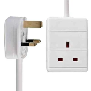 1 Way Mains Extension Lead Single Gang Socket Power 20M Metre Cable 13A White - Picture 1 of 1