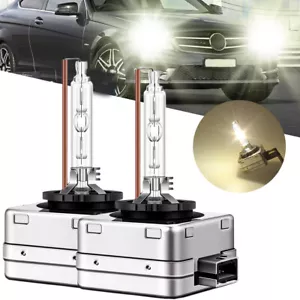 2Pcs 4300K White HID Headlight Bulbs For Cadillac Escalade 2007-2014 Low & High - Foto 1 di 12