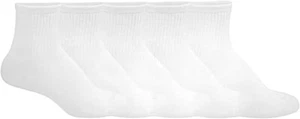 HUE Women's Mini Crew Socks 5 Pairs White One Size - Picture 1 of 3