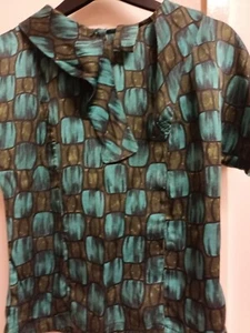 ladies silk blouse size small - Picture 1 of 8