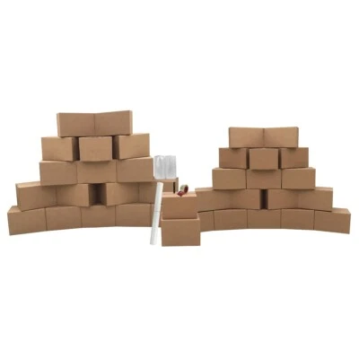 UBMOVE 36 Moving Boxes 2 Room Basic Moving Kit, Tape, Bubble, Packing Paper - Image 1 of 4