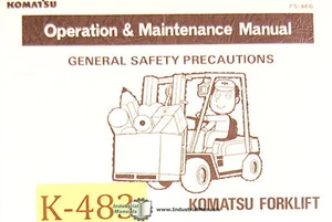 Elevadora Komatsu, manual de mantenimiento de seguridad y resolución de problemas 1995 - Imagen 1 de 2