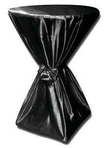 Stehtischhusse SCHWARZ 70 cm glänzend Stehtisch Husse Stehtischhussen  - Bild 1 von 1