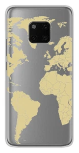 Coque en silicone imprimée compatible Huawei Mate 20 Pro Map beige - Photo 1 sur 3