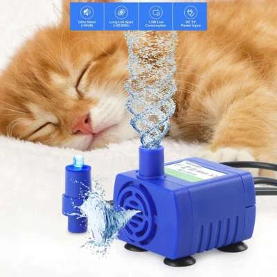 Домашних животных воды диспенсер насос USB перезаряжаемый светодиодный свет Cat питьевой фонтан мотор - Изображение 1 из 4
