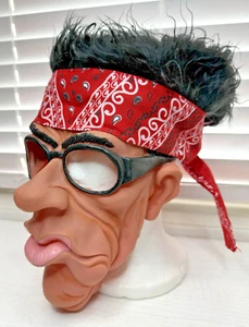 RED BANDANA ROCKER MASK FUN WORLD DIV RN 88490 HALLOWEEN COSPLAY (D1) - Picture 1 of 8