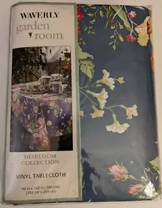 Waverly Garden Room Heirloom Collection Floral vinyl tablecloth 60 x 102 Oblong - Picture 1 of 6