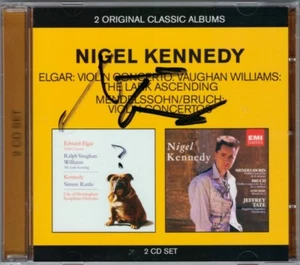 Nigel KENNEDY Signiert BRUCH ELGAR MENDELSSOHN VAUGHAN WILLIAMS Rattle Tate 2CD - Bild 1 von 1