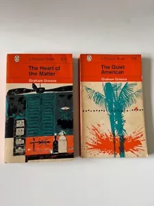 GRAHAM GREENE , THE QUIET AMERICAN & THE HEART OF THE MATTER, PENGUIN PB, 1962 - Picture 1 of 9