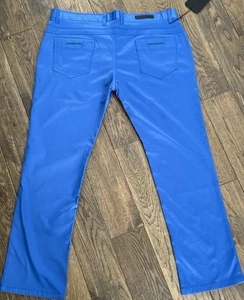 Barabas Herren Freizeithose einfarbig Reißverschluss Knopf gerade Passform - Bild 1 von 16