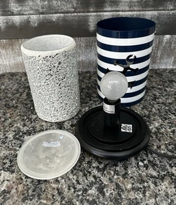 "Lámpara de fuego lento náutica Pink Zebra de 7"" de alto" - Imagen 1 de 11