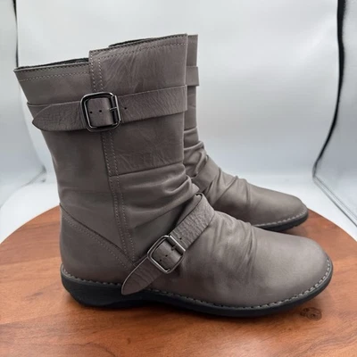 Botas medias Miz Mooz de cuero con hebilla Pasha grafito para mujer talla EU 39/US 8,5-9 Foto 1 de 4