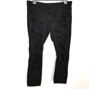 Smoke Rise Herren Distressed Skinny Jeans Gr. 44 x 32 schwarz City Mid Rise Moto - Bild 1 von 7