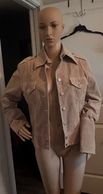 B.B. Chaqueta de gamuza crema Dakota Juniors de colección años 90 Foto 1 de 4