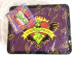 Grinch Stola Weihnachten Metalldose Brotdose 8x6x3 zwei Größen zu klein 2000 Vintage - Bild 1 von 1