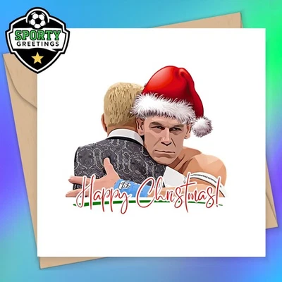 SPORTYGREETINGS Wrestling Fan Christmas Card - Heel Turn Xmas, UNOFFICIAL fan-art festive card
