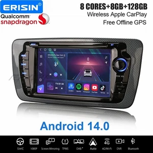 Qualcomm 8 Core 8 GB + 128 GB Android 14 Carplay Autoradio GPS Radio für SEAT IBIZA - Bild 1 von 19