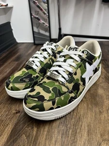 BAPE A Bathing Ape Bapesta Low ABC Camo 20th Anniversary Green 2020 Größe 10,5 - Bild 1 von 9