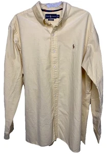 Ralph Lauren Polo Men's XXL Yellow Classic Fit Long Sleeve Oxford Shirt - Picture 1 of 4