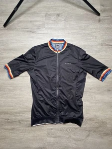 Camiseta de ciclismo Paul Smith para hombre negra con ribete 'Artist Stripe' talla XL - Imagen 1 de 7