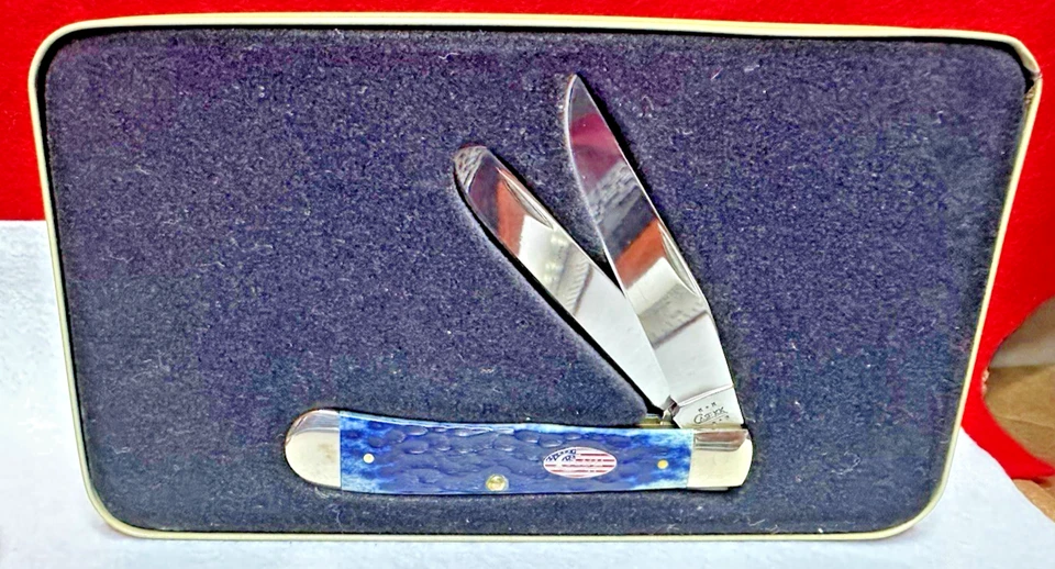 Casexx 2003 W.R. Case & Sons 6254ss Trapper azul marino 75648 en lata Foto 1 de 4