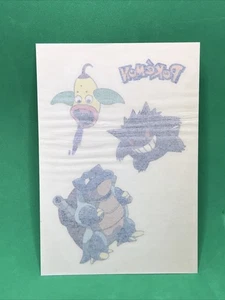 Merlin Pokemon 2000 tatuajes con revestimiento #6 Blastoise - Gengar - Weepinbell - Imagen 1 de 5