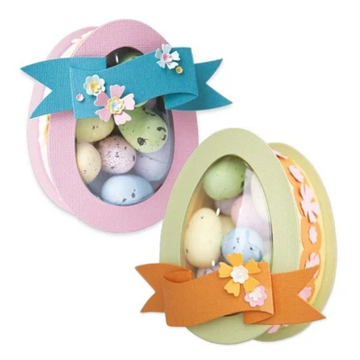 SIZZIX Stanzform Präge Stanzschablone Cutting Die - Easter Egg Box, Schachtel - Bild 1 von 4