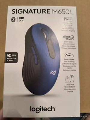 Logitech Signature M650 L Full Size Wireless Mouse Large Sized Hands Silent Clic - Image 1 of 4