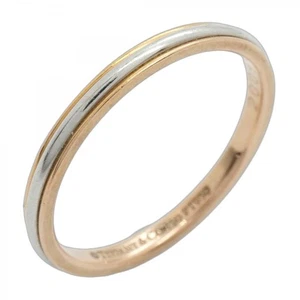 TIFFANY&CO. Lucida Band 18k Pink Gold Pt950 Platinum Ring #12.5 US6.5 - Picture 1 of 8