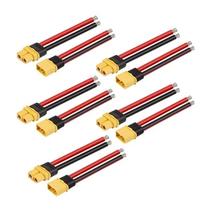 5 Pairs XT60 Plug Female and Male Connector with 100mm 10AWG Silicon Wire5200 - Afbeelding 1 van 7