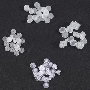 80 Pcs Ear Clip Pads Earring for on Cushion Child Transparent Pain-proof Oval - Picture 1 of 11