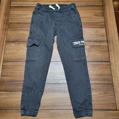 Pantalones cargo True Religion negros con corbatas para niños - talla pequeña Foto 1 de 4