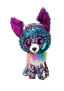 Ty Yappy Flippable Beanie Boo Pailletten Chihuahua Plüsch Farbwechsel 11,5 Zoll - Bild 1 von 11