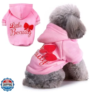 Jecikelon Winter Dog Hoodie Sweatshirts Warm Clothes for Small Dogs Chihuahua - Picture 1 of 5