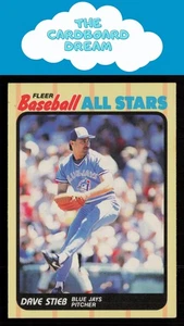 Dave Stieb 1989 Fleer Baseball All-Stars #40 Toronto Blue Jays Baseball Card - Picture 1 of 2