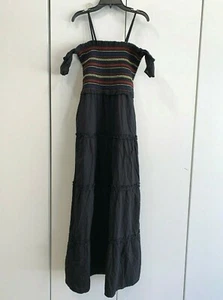 ROMEO & JULIET Couture RJ45745 Emboiredered Tiered Maxi Dress, M - Black - $175 - Picture 1 of 11