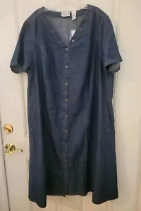 Phases Woman's Denim Dress Size 1X Or 18 / 20 New With Tags - Picture 1 of 5