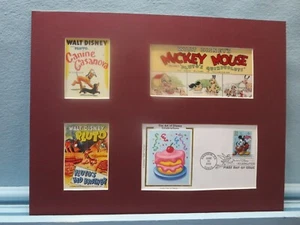 Walt Disney - Plutón de Mickey Mouse y portada del primer día de su propio sello - Imagen 1 de 2