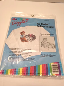 Dizzle Iron On Transfer KITTENS pre Shaded Fashion Transfer for Clothes - Picture 1 of 2