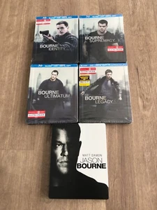 The Bourne Collection Steelbooks 1-5 / x4 US Imports / x1 UK Import - Picture 1 of 16