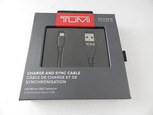 Tumi TUPWR-016-BLK Universal Charge & Sync Cable with Micro USB Connector 4ft NB - Zdjęcie 1 z 5
