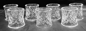 Set of SEVEN Waterford Crystal COMERAGH ALANA Napkin Rings 2" EXCELLENT - Picture 1 of 10