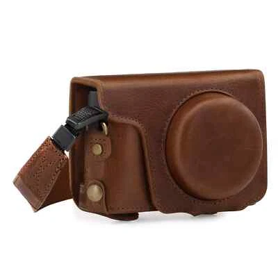 MegaGear Panasonic Lumix DC-ZS200, DC-TZ200, ZS100, TZ100 Leather Camera Case