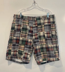 Pendleton 10” Shorts Mens 36 Madras Plaid Patchwork Cotton Pockets Preppy (1200) - Picture 1 of 4