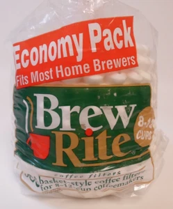 BREW RITE Coffee Filters 500 Count Economy Pack 8-12 Cup for Basket Style Brewer - Picture 1 of 6